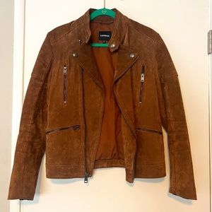 Express Real Suede Moto Jacket XS